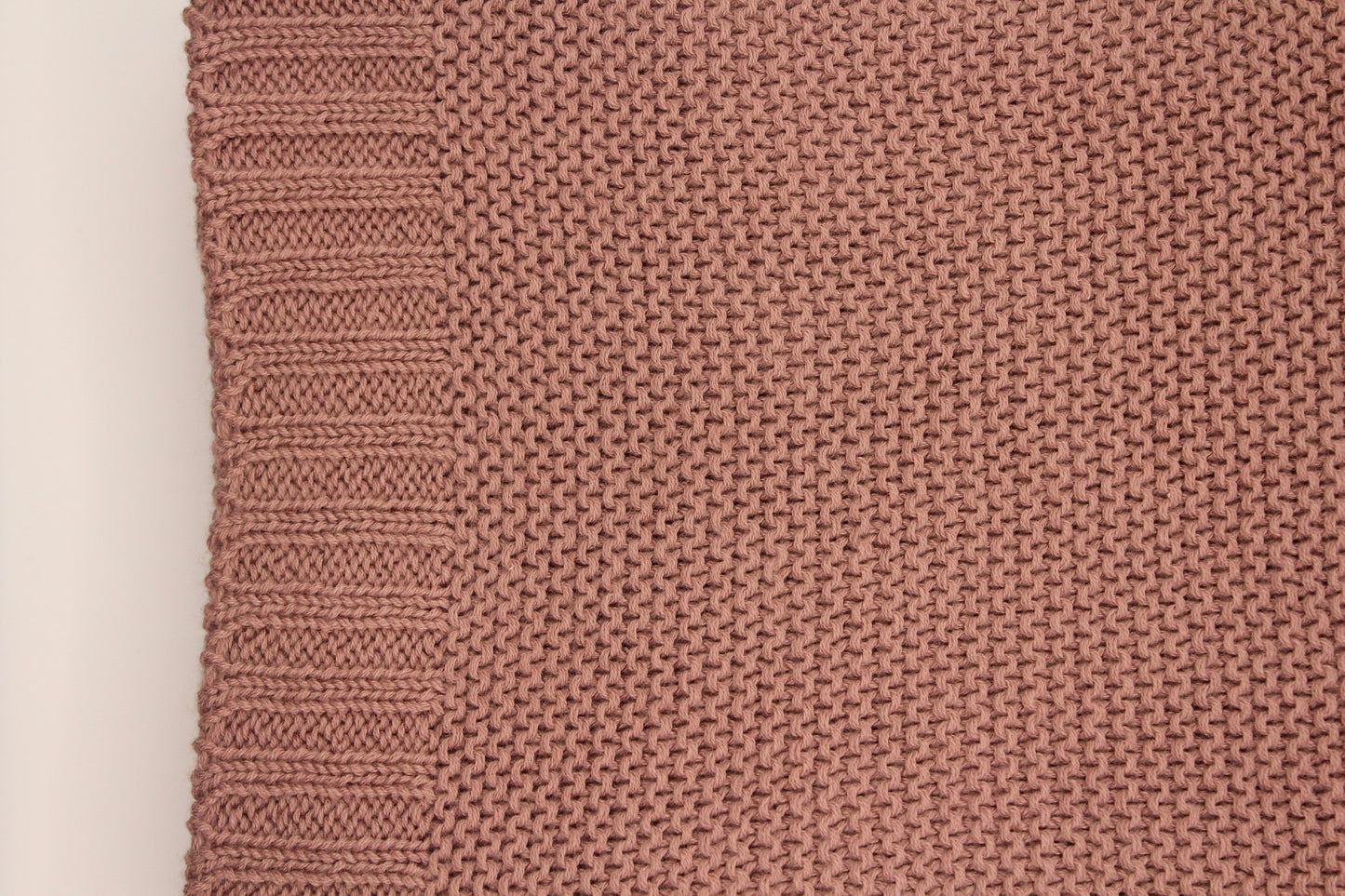 Sade Cotton Blanket in Rosy Brown