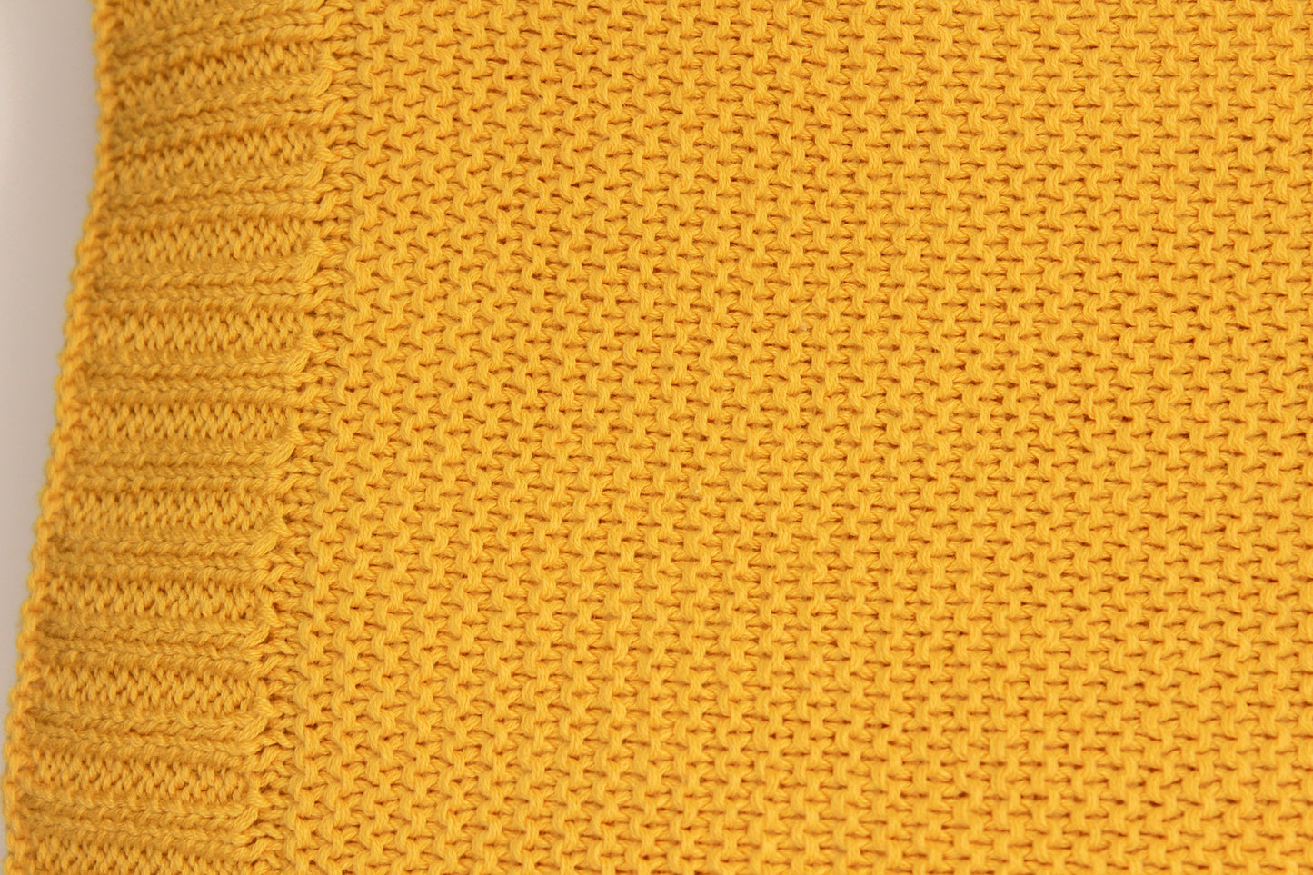 Sade Cotton Blanket in Mustard Yellow