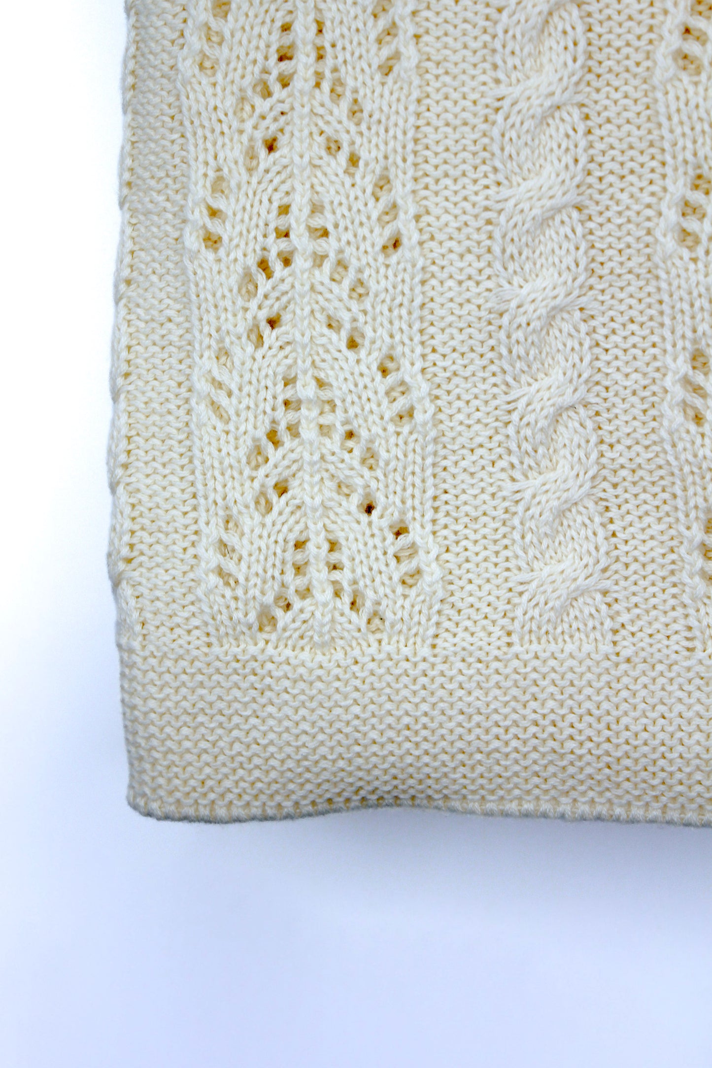 Dantel Cotton Blanket in Creamy White
