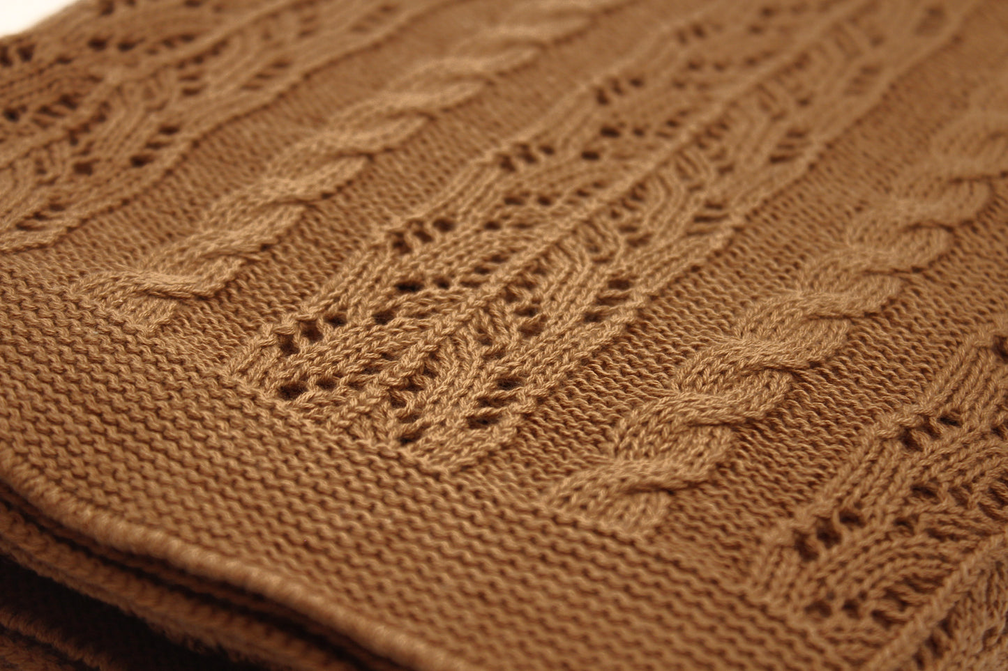 Dantel Cotton Blanket in Brown