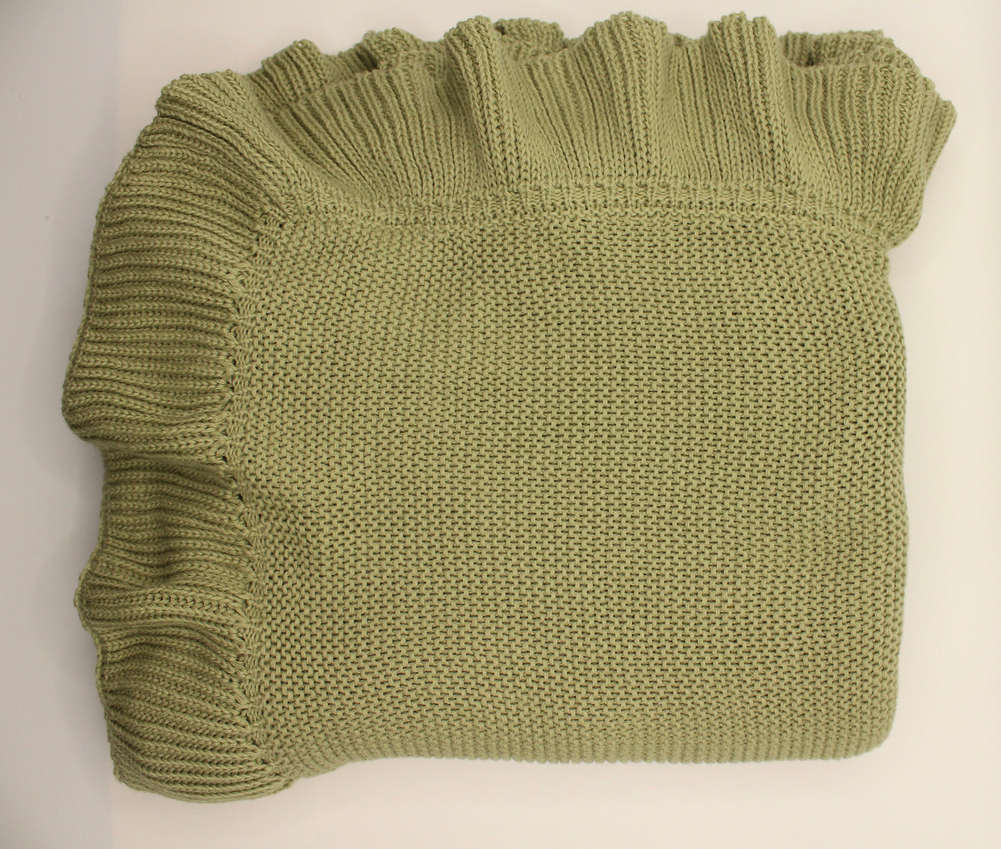 Peri Cotton Blanket in Sage Green