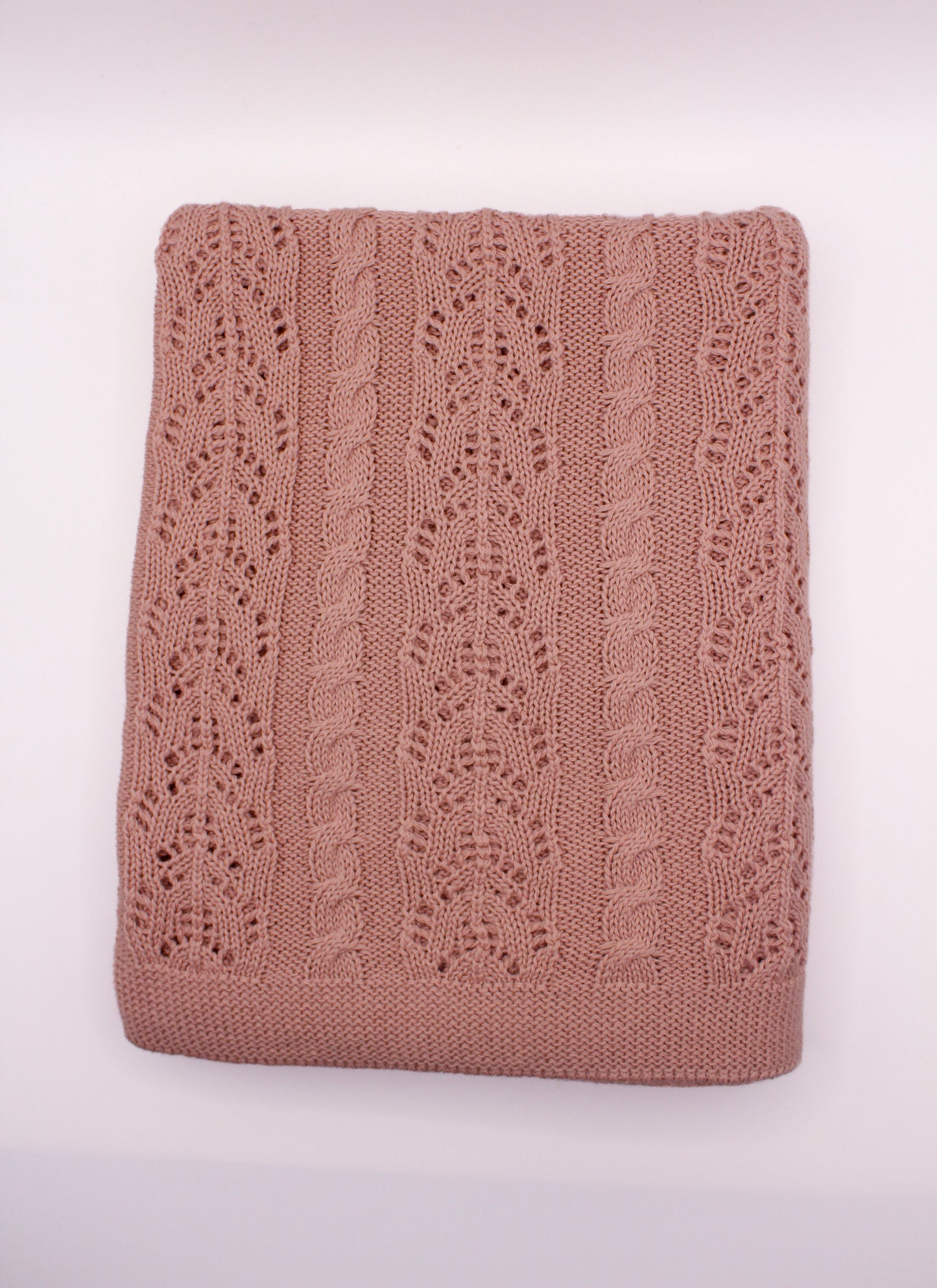 Dantel Cotton Blanket in Soft Pink