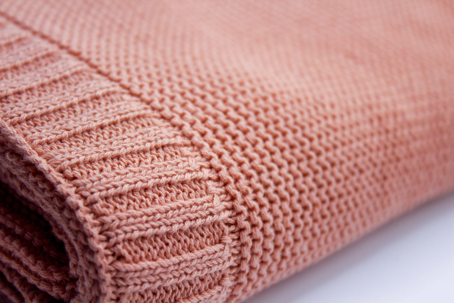 Sade Cotton Blanket in Soft Pink