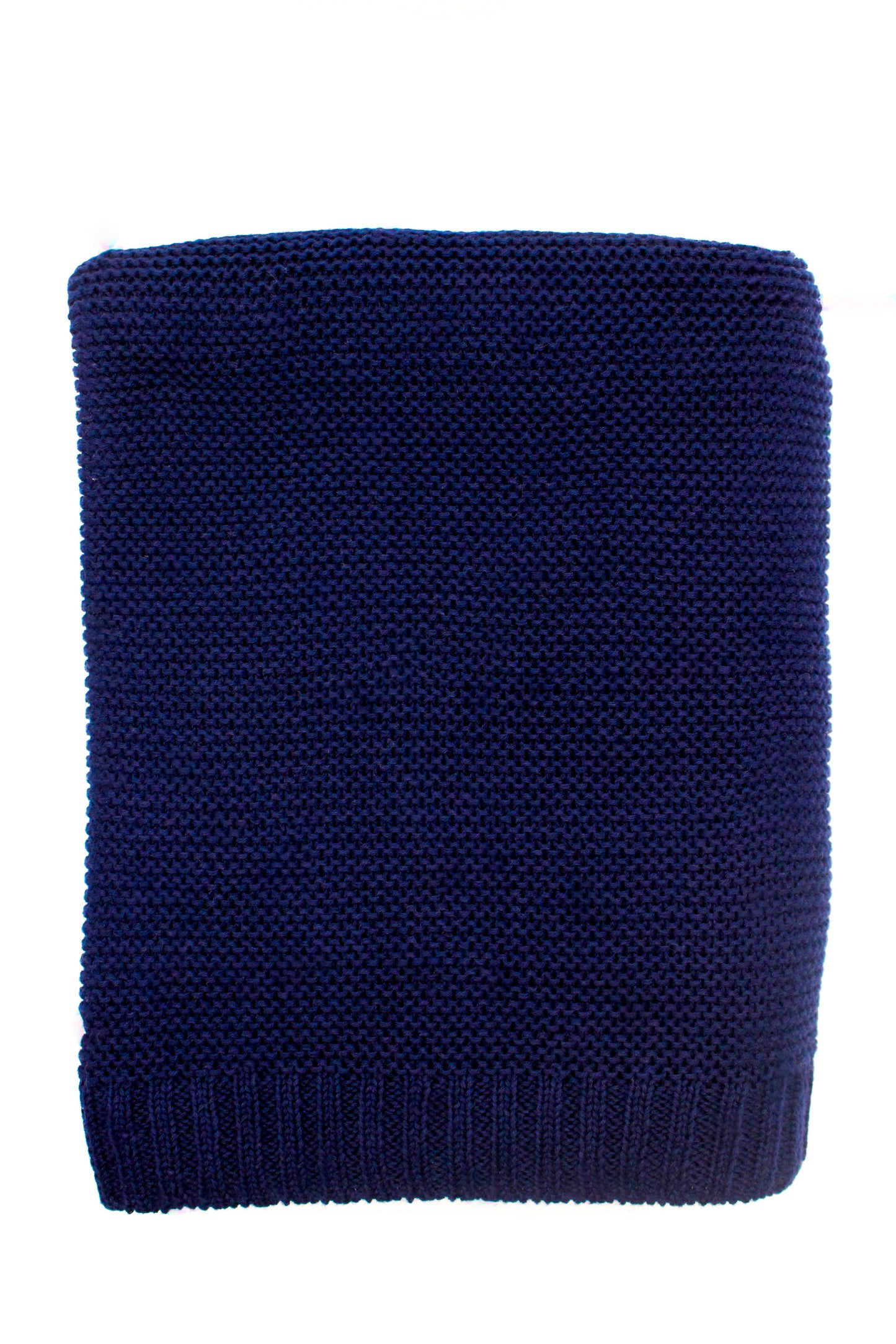 Sade Cotton Blanket in Navy