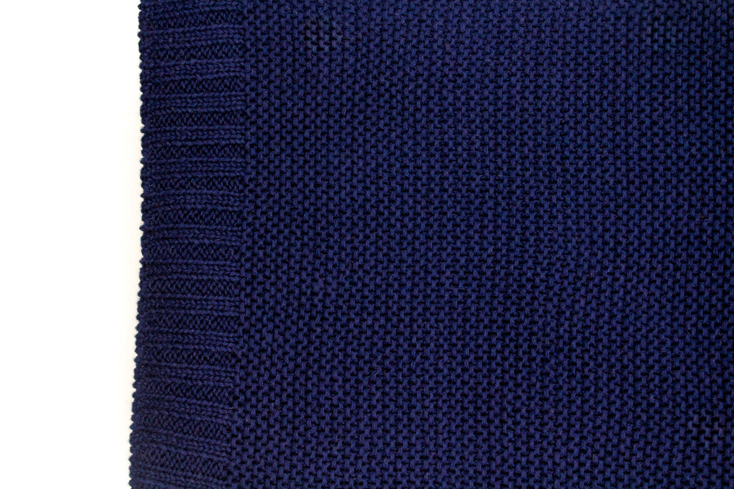 Sade Cotton Blanket in Navy