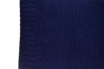 Sade Cotton Blanket in Navy