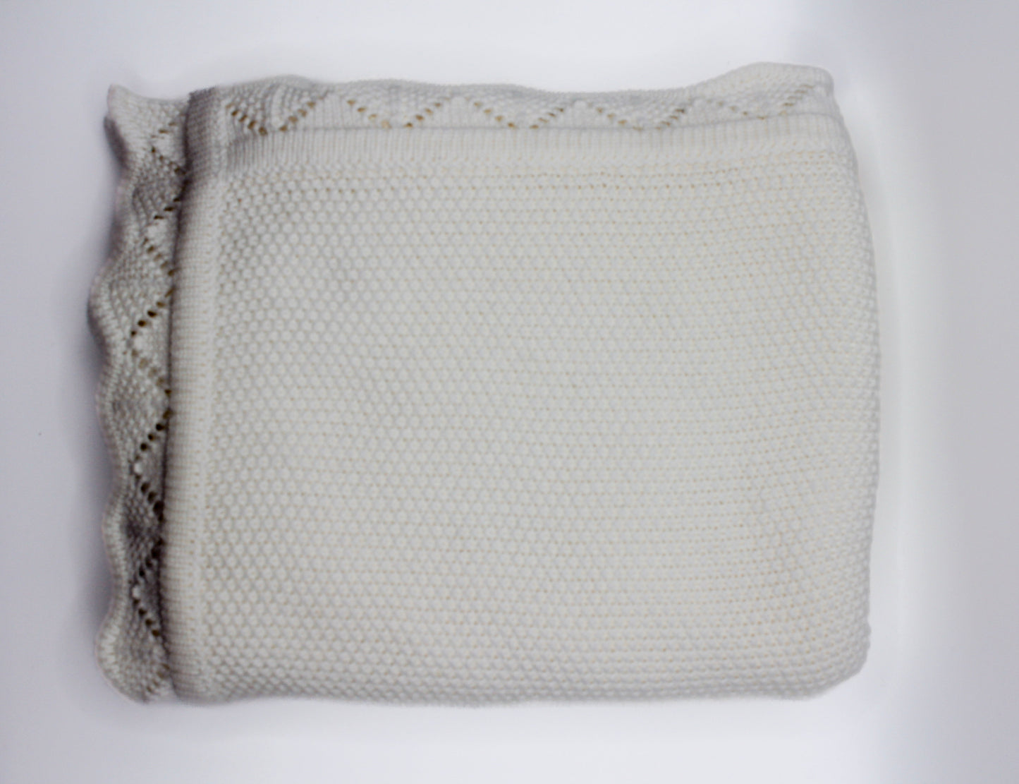 Oya Cotton Blanket in White
