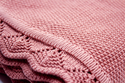Oya Cotton Blanket in Pink