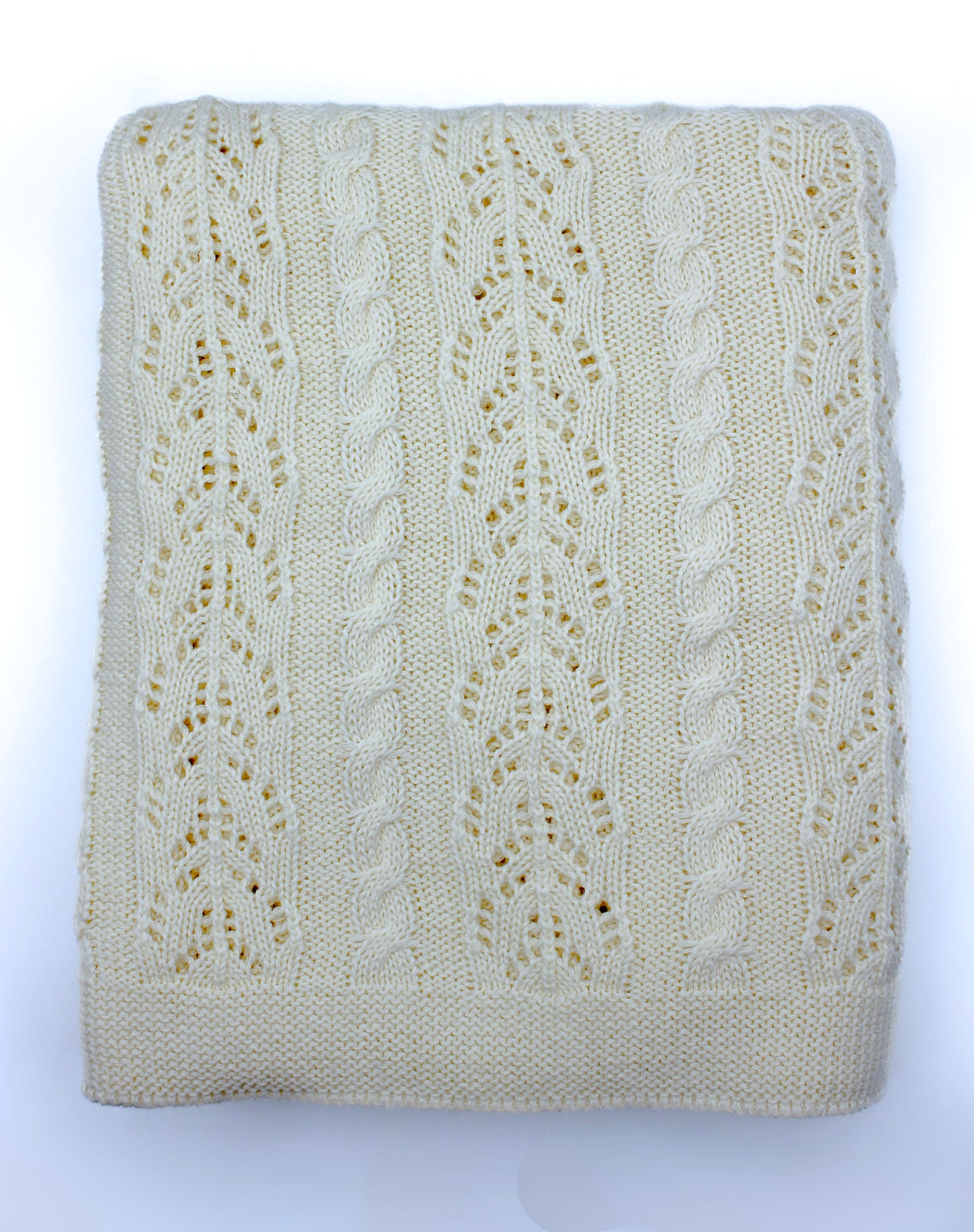 Dantel Cotton Blanket in Creamy White