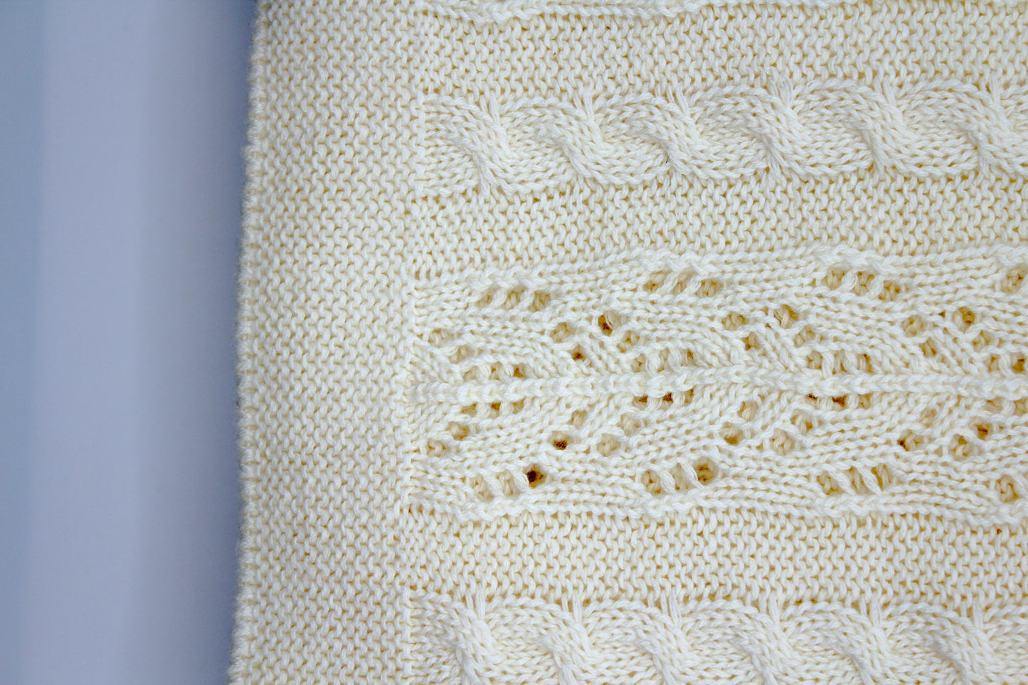 Dantel Cotton Blanket in Creamy White