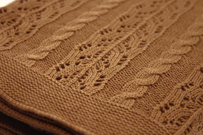 Dantel Cotton Blanket in Brown