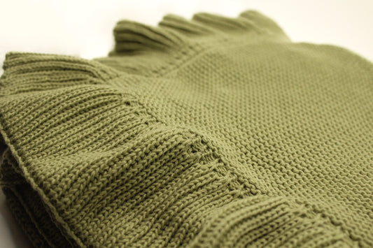 Peri Cotton Blanket in Sage Green