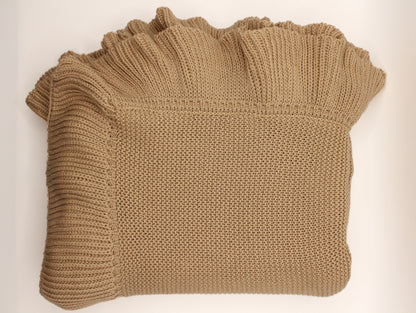 Peri Cotton Blanket in Beige