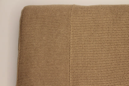 Yalin Cotton Blanket in Light Brown