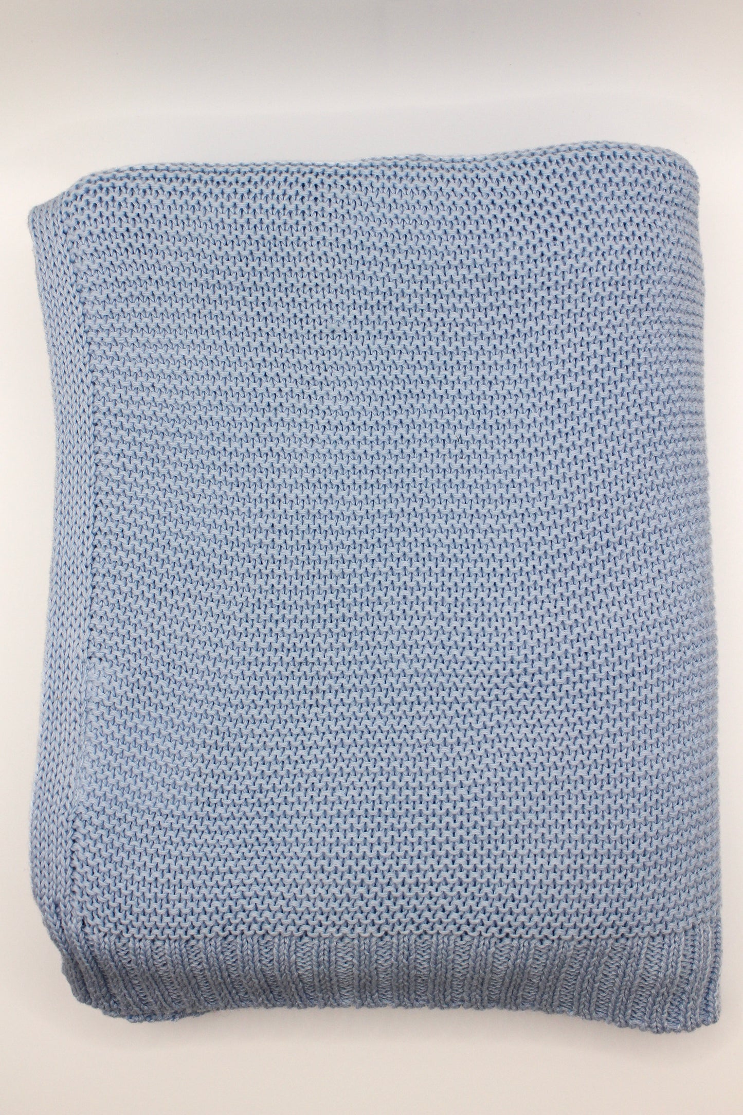 Sade Cotton Blanket in Light Blue