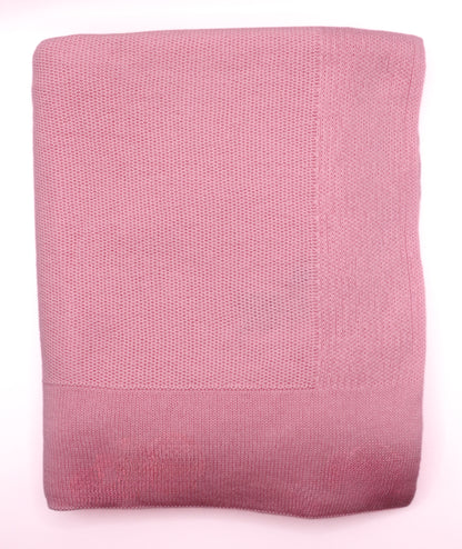 Yalin Cotton Blanket in Bubblegum Pink