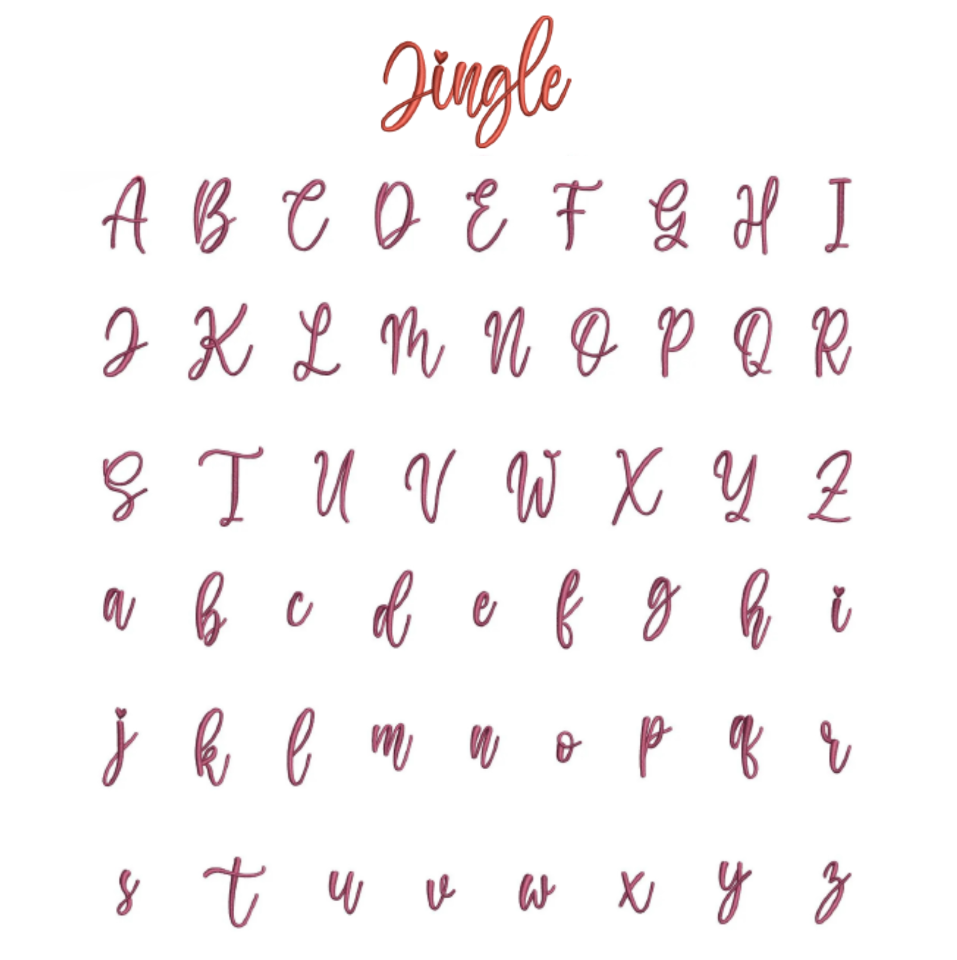 Alphabetical letters displayed in a decorative font on a white background
