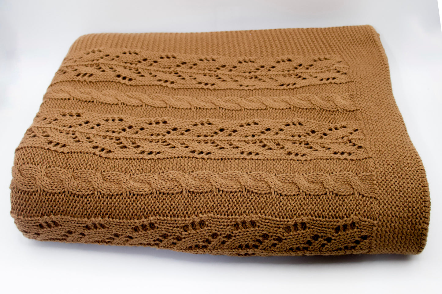 Dantel Cotton Blanket in Brown