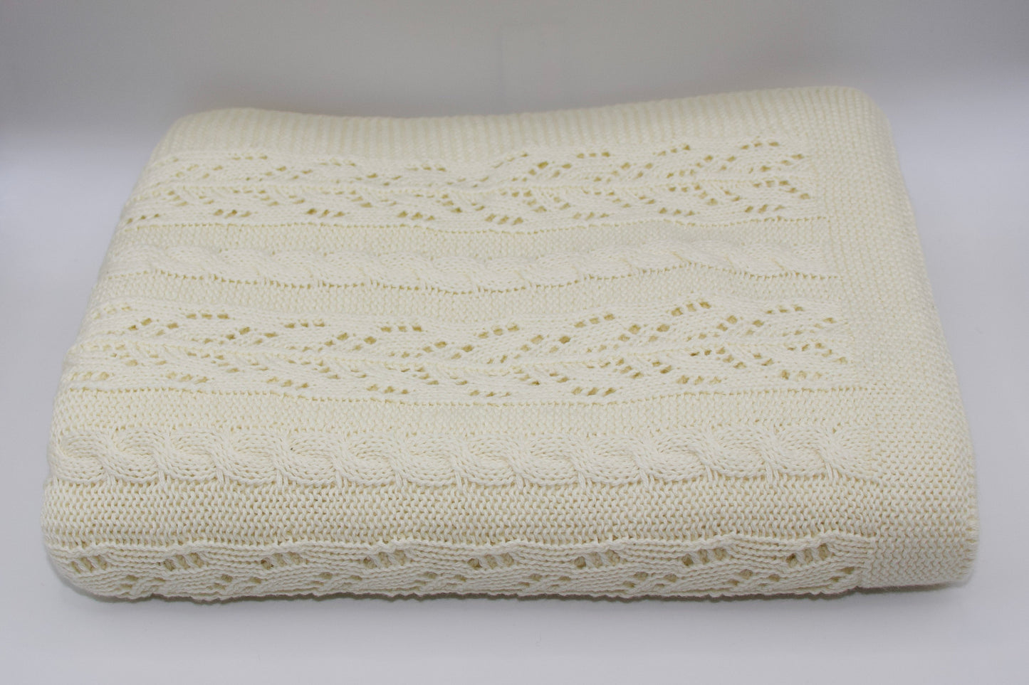 Dantel Cotton Blanket in Creamy White