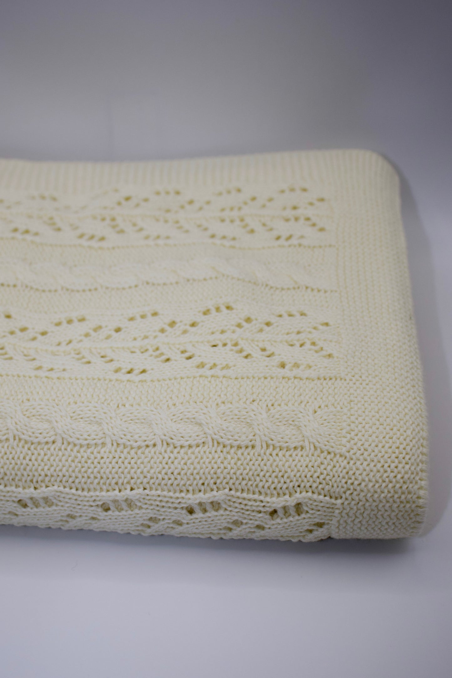 Dantel Cotton Blanket in Creamy White